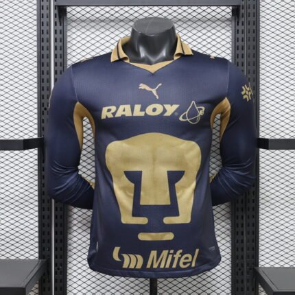 Player Version 26-27 PumasUNAM Away Blue Long sleeves Soccer Jersey AAA