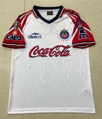 Retro Version 1998-1999 Chivas Away White Thailand  Soccer Jersey AAA