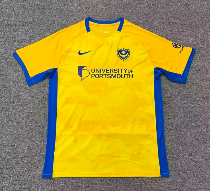 f92209d6-7ffa-450c-ae2d-1872ae5d9e7a 2026-2027 Portsmouth Away Yellow Soccer Jersey AAA - Image 1