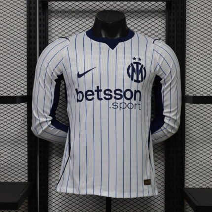 Player version 2026-2027 Inter Milan Away White Blue Long sleeves Soccer Jersey AAA