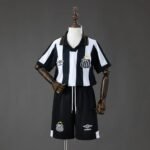 2026-2027 Santos   Away Black White kids/youth  Soccer uniform