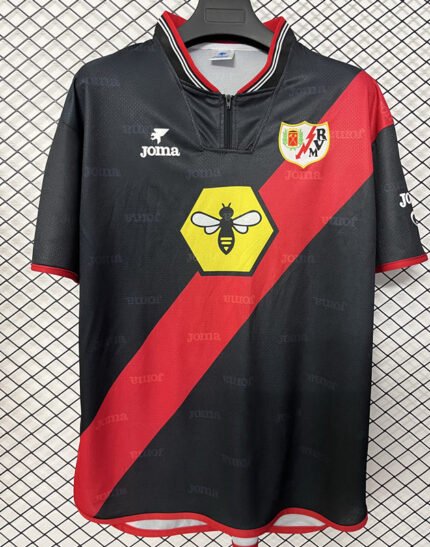 Retro Version 2000-2001 Rayo Vallecano  Away Black  Soccer Jersey AAA