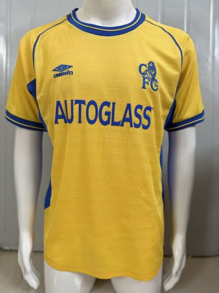 Retro Version 2000-02 Chelsea 2nd Away Yellow Soccer Jersey AAA