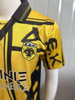Retro Version 94-95 AEK Athens Home Yellow Soccer Jersey AAA - Image 5