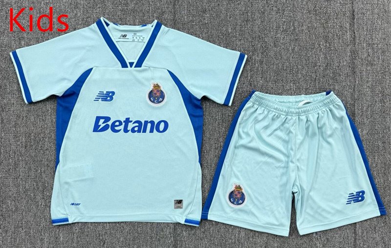 psc (1) 26-27 Porto 2nd Away Light Blue Kids/Youth Soccer Uniform - Image 1