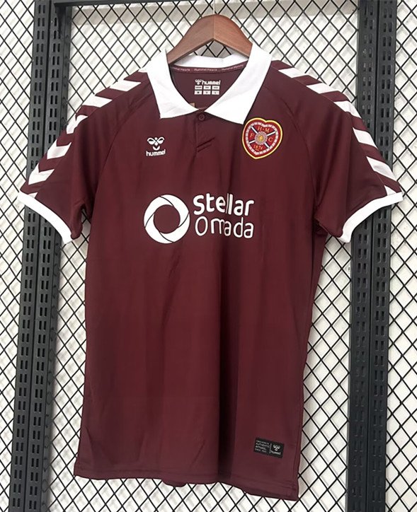 psc 2026-27 Heart of Midlothian Home Red Soccer Jersey AAA - Image 1