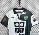 Retro version 2002-2003 Sporting Lisbon 3rd Away White Green Soccer Jersey AAA - Image 2