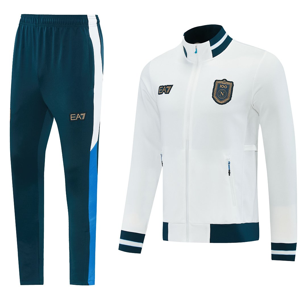 03061e7f 26-27 Napoli White Thailand Soccer Jacket Uniform - Image 1