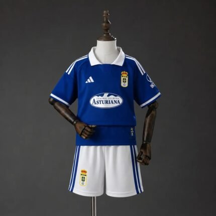 2026-27 Real Oviedo Home Blue kids/youth Soccer uniform