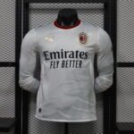 Player version 2026-2027 AC Milan Away White Long sleeves Soccer Jersey AAA