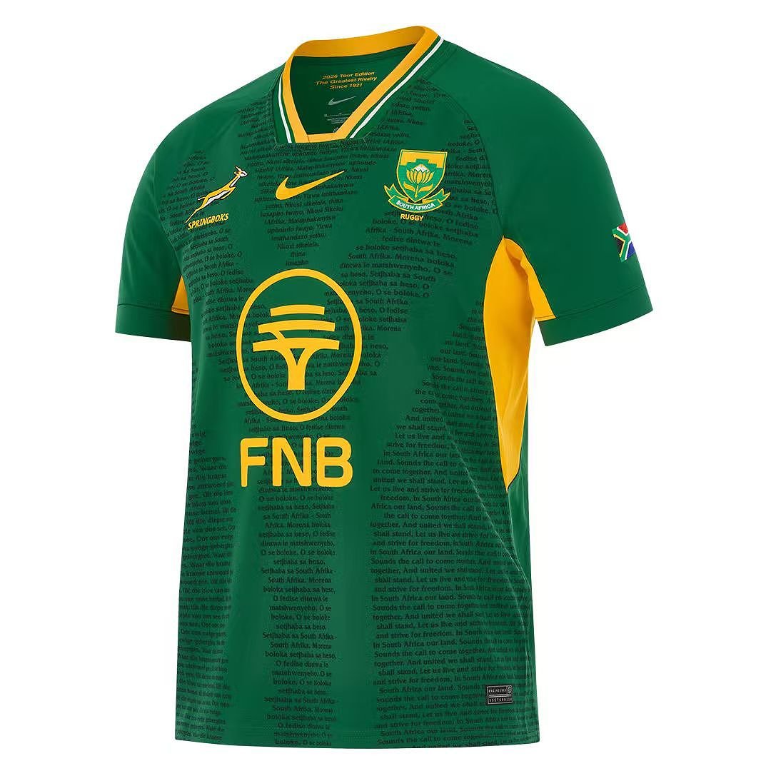 2152118d 2026-2027 South Africa Home Green Rugby Jersey - Image 1