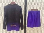 2026-27 Barcelona  Away Black Purple Long Sleeve  Soccer uniform - Image 2