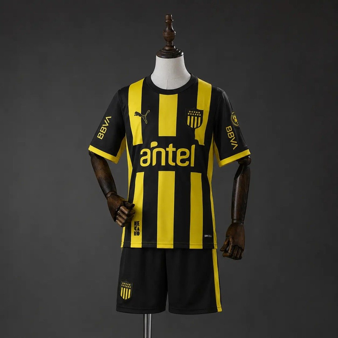 29e858b1 2026-2027 Peñarol Home Yellow Black kids/youth Soccer uniform - Image 1