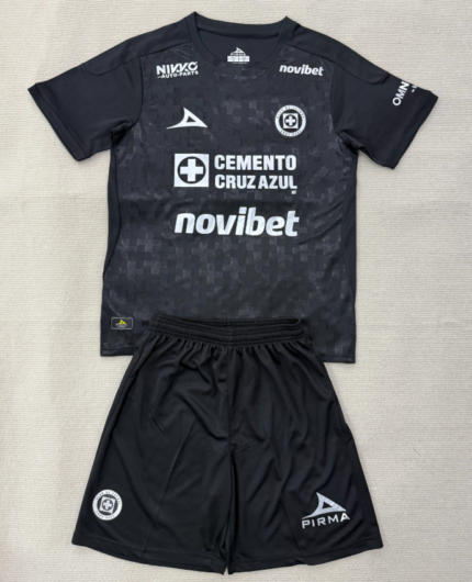2025-26 Cruz Azul 2nd Away Black Soccer Uniform