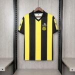 Retro version1987-88 Penarol Home Yellow Black  Soccer Jersey AAA