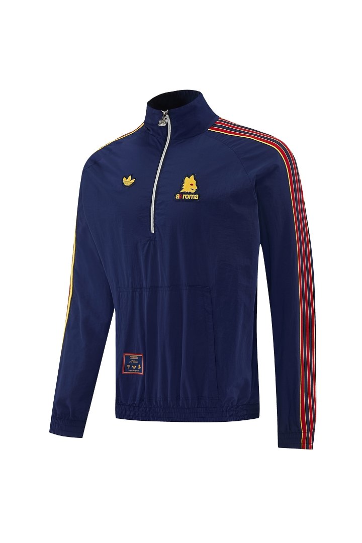 5eda3632 2026 Roma Blue Windbreaker Soccer Jacket - Image 1