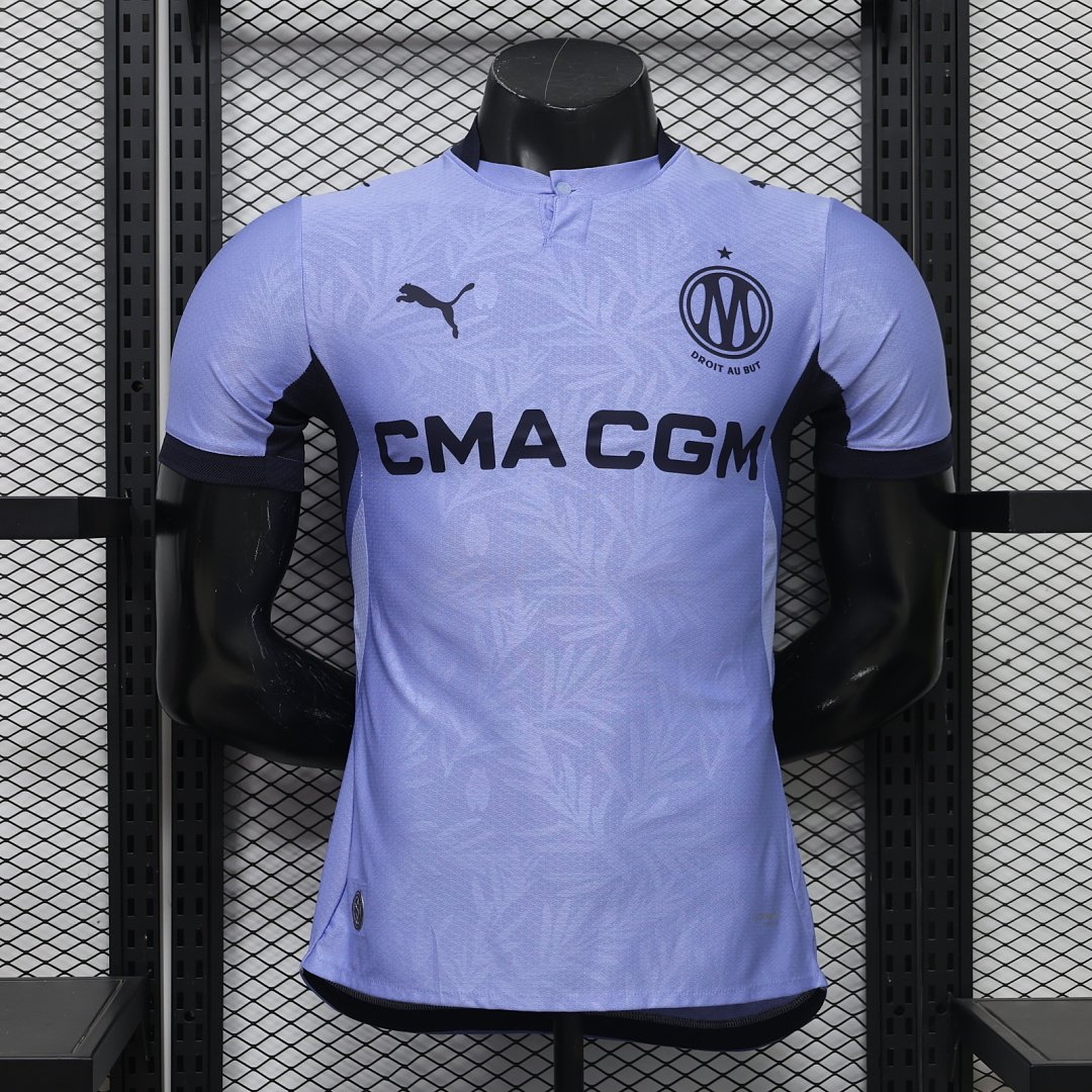 715b9c95 Player version 2026-27 Olympique de Marseille Third Away Blue Purple Soccer Jersey AAA - Image 1