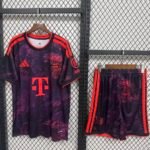 2026-2027 Bayern München Third Away Red Black Soccer Uniform