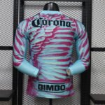 Player Version 26-27 Club America Goalkeeper Light Blue  Long-sleeved  Soccer Jersey AAA - Image 2