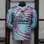 Player Version 26-27 Club America 2nd Away Blue  Long-sleeved  Soccer Jersey AAA