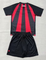 2026-2027  Bayer 04 Leverkusen Home Black Red kids/youth  Soccer uniform - Image 2