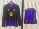 2026-27 Barcelona  Away Black Purple Long Sleeve  Soccer uniform