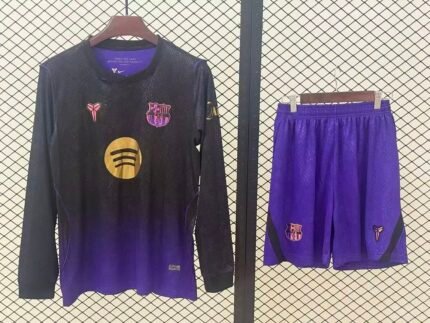 2026-27 Barcelona  Away Black Purple Long Sleeve  Soccer uniform