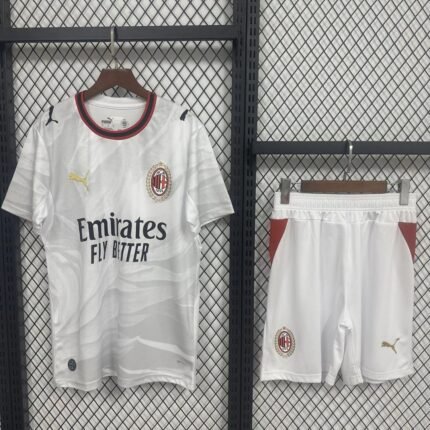 2026-2027 AC Milan Away White kids/youth  Soccer uniform