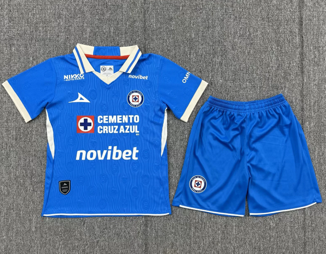 e9f145b2 2026-27 Cruz Azul Home Blue kids/youth Soccer uniform - Image 1