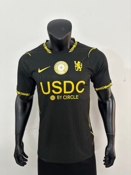 with logo Player Version 26-27 Chelsea Third Away Black Soccer Jersey AAA