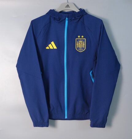 2026-27  Spain Blue Windbreaker  Soccer Jacket