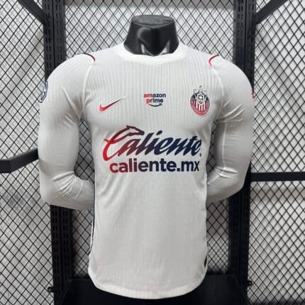 Player  Version 2026-2027 Chivas Away White Long sleeves Soccer Jersey AAA