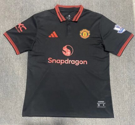 2026-2027 Manchester United Black Polo Soccer Jersey