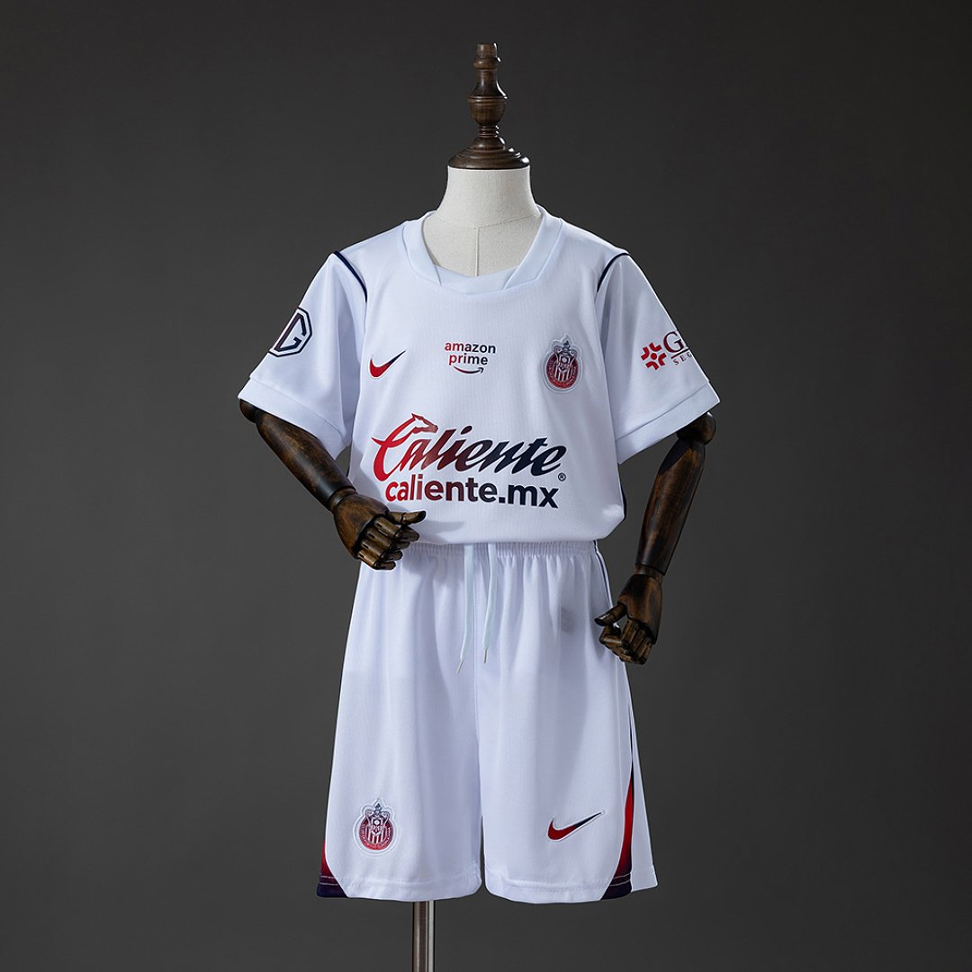 fd5f3fa5 2026-27 Chivas Away White kids/youth Soccer uniform - Image 1