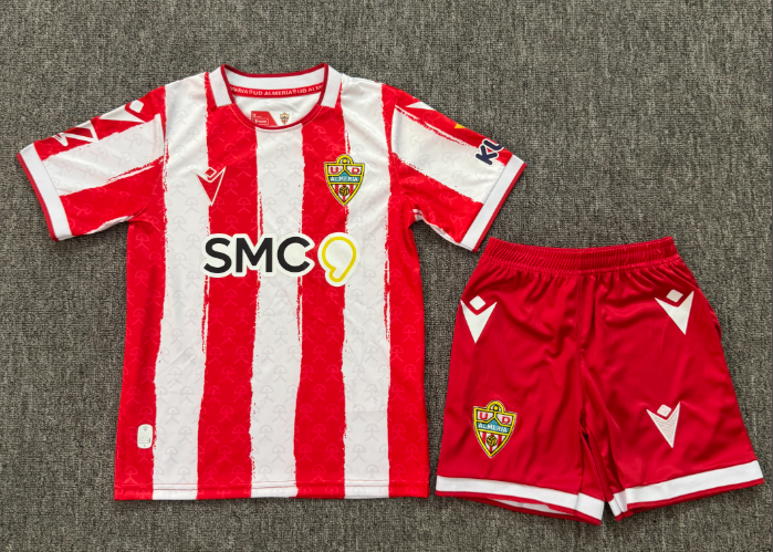 05dda70d-3fbe-4fa1-9933-5cbc53fb400f 26-27 Almeria Home Red Kids/Youth Soccer Uniform - Image 1