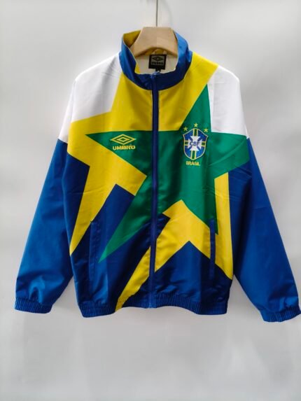93-94 Brazil Yellow Windbreaker  Soccer Jacket