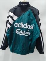 95-96 Retro version  Liverpool Green Windbreaker  Soccer Jacket - Image 2