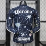Player Version 26-27 Club America 2nd Away Blue  Long-sleeved  Soccer Jersey AAA - Image 2