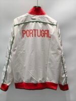 Retro Version Portugal White Windbreaker  Soccer Jacket - Image 2