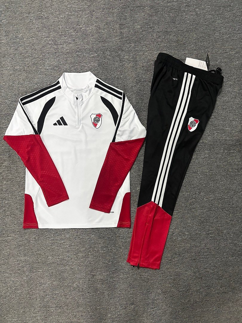 370dfe9b 2026-27 River Plate White Soccer Tracksuit Uniform - Image 1