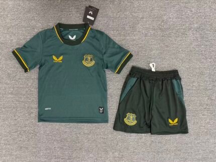 2026-2027 Everton Third Away Green kids/youth  Soccer uniform