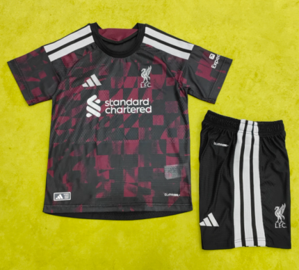 26-27 Liverpool 2nd Away Black Red Kids/Youth Soccer Uniform