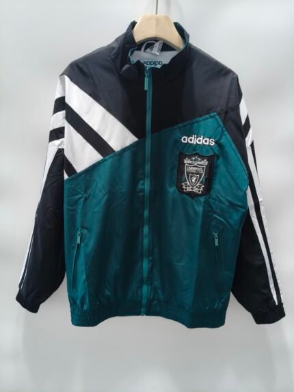 95-96 Retro version  Liverpool Green Windbreaker  Soccer Jacket
