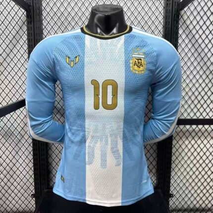 #10 Messi Player Version 2026-2027 Argentina Blue Long sleeves Soccer Jersey AAA