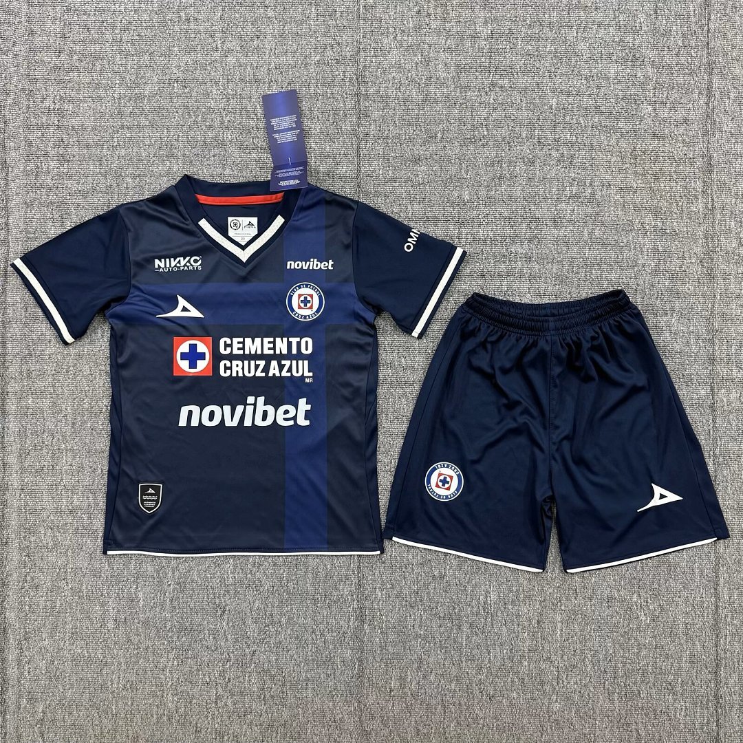 IMG_8309 2026-27 Cruz Azul 2nd Away Blue kids/youth Soccer uniform - Image 1