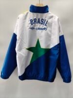 93-94 Brazil Yellow Windbreaker  Soccer Jacket - Image 2