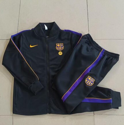 26-27 Barcelona Black Thailand Soccer Jacket Uniform