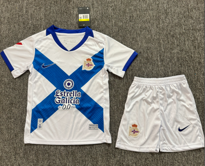 ad1e755a-2a03-442c-a090-1659f982fdc8 2026-27 Deportivo La Coruna Third Away Blue White kids/youth Soccer uniform - Image 1