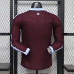 with ads Player version 26-27 Aston Villa Home Red Long-sleeved Soccer Jersey AAA - Image 2
