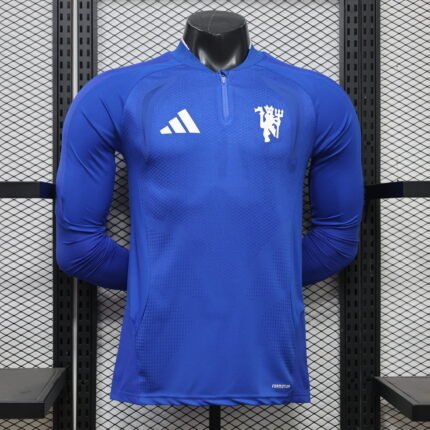 Player Version 26-27 Manchester United Blue Long sleeves Soccer Jersey AAA